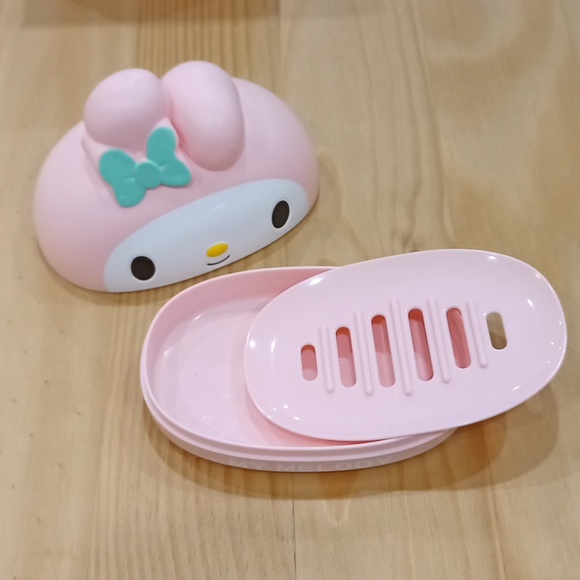 Sanrio My Melody Soap Dish Tray w Cover Drain - Picture 7 of 15